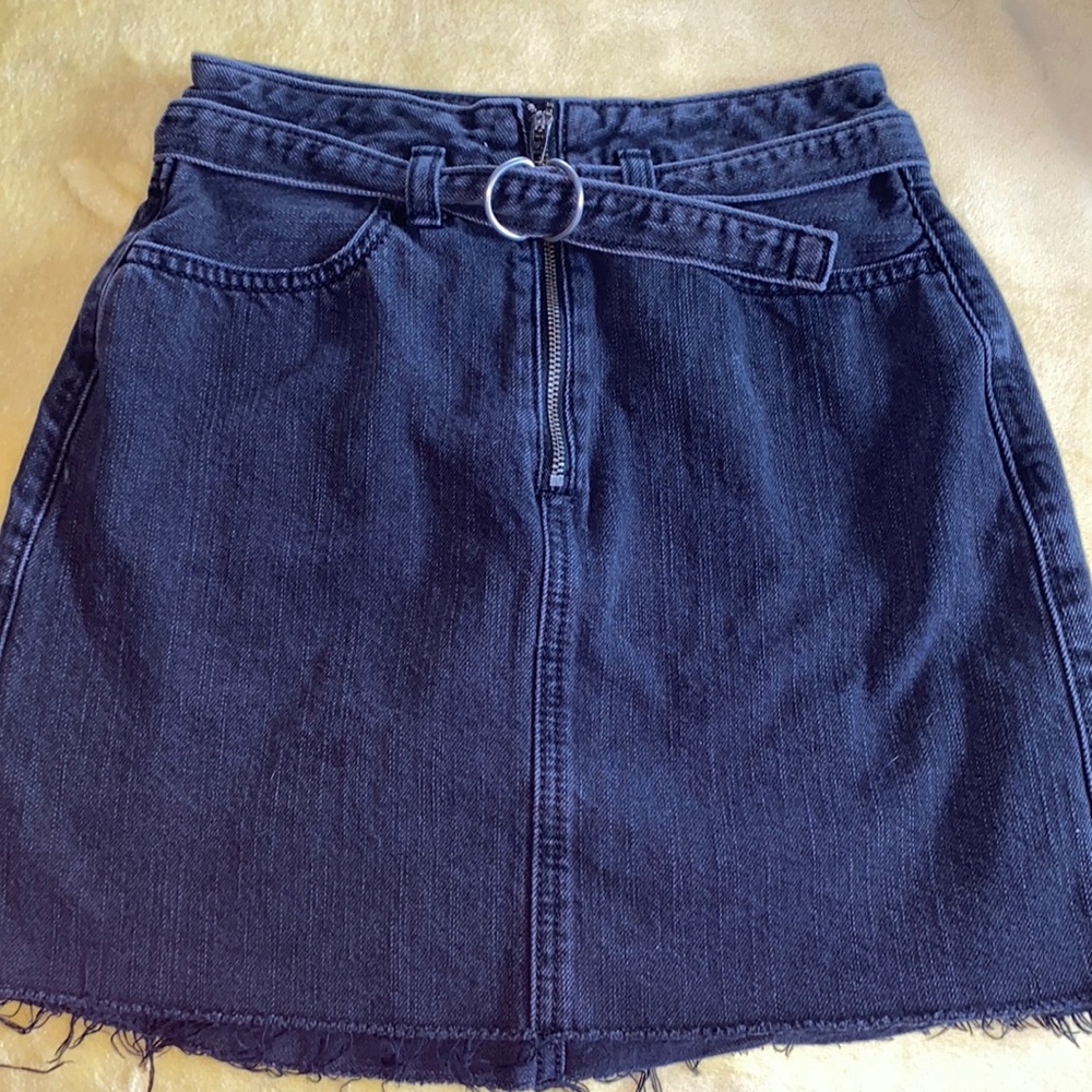 Black jean skirt